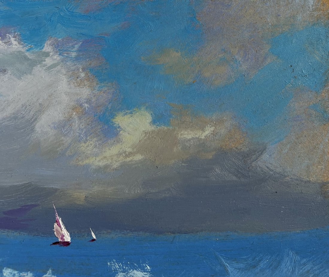 Oil painting Raging sea waves Yuriy Suprunchuk - 4