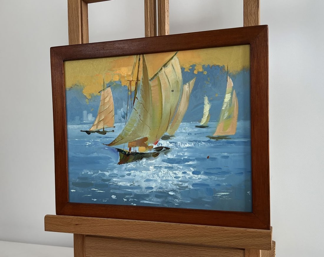Oil painting Sunset colors in the sea Yuriy Suprunchuk - 2