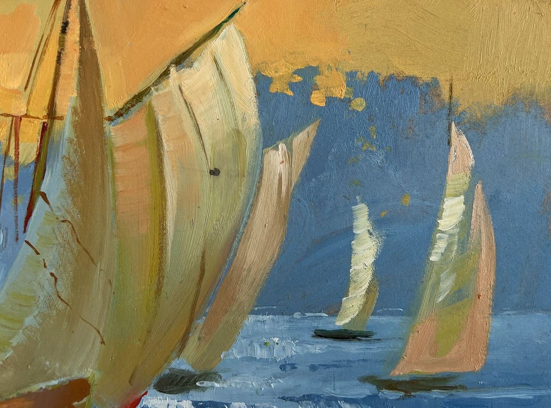 Oil painting Sunset colors in the sea Yuriy Suprunchuk - 4