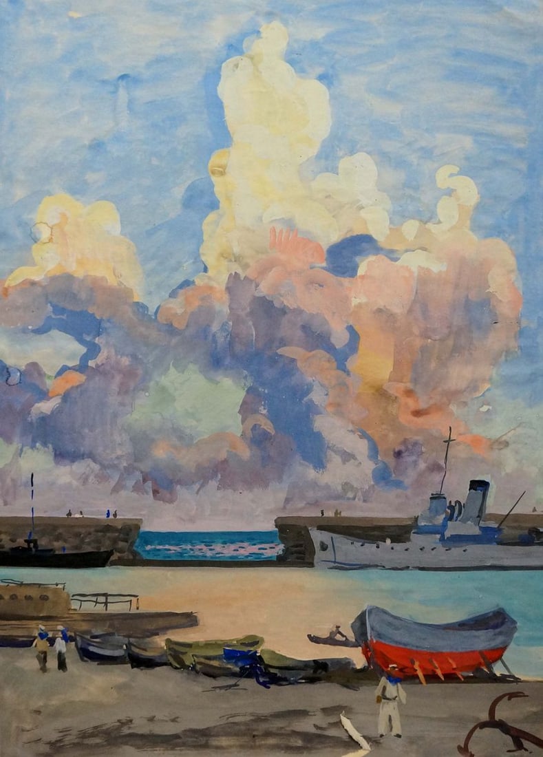 Painting Ships off the coast Shavykin Dmitriy Nikolayevich (1 of 8)