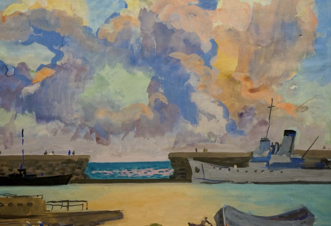 Painting Ships off the coast Shavykin Dmitriy Nikolayevich - 3