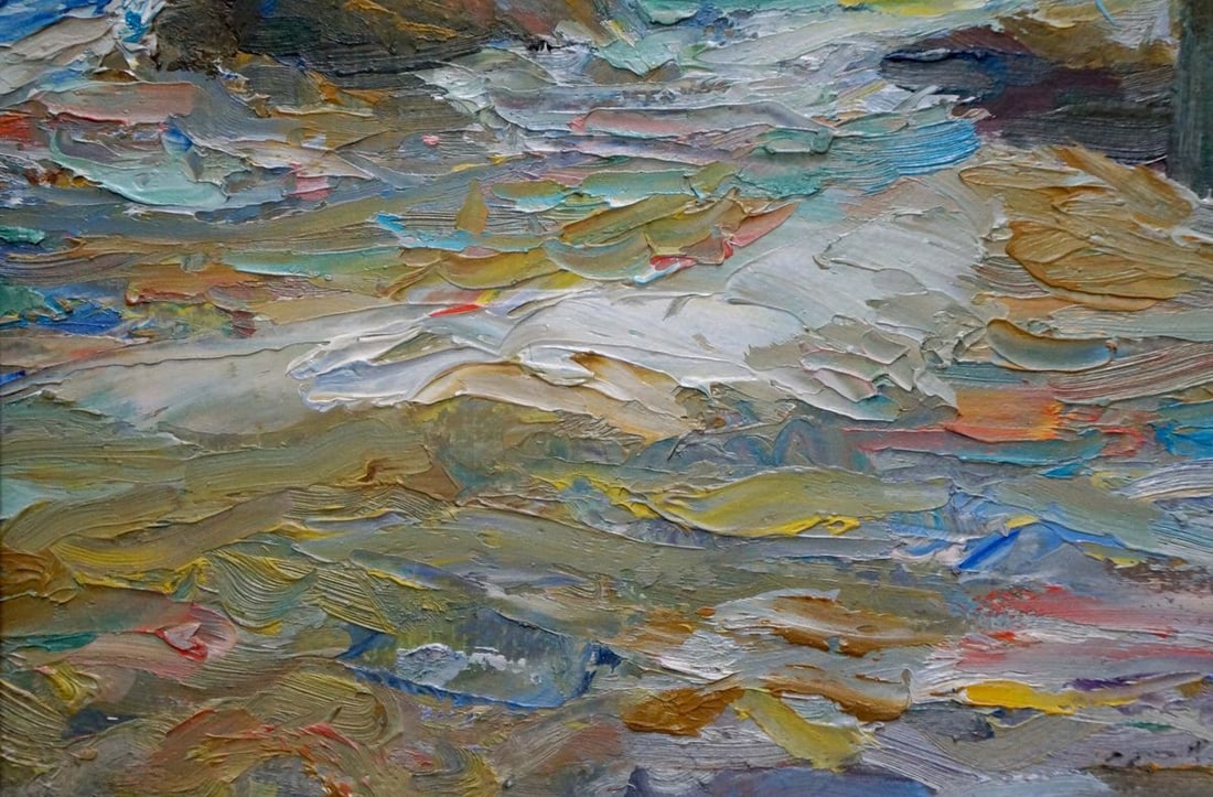 Oil painting Waves breaking on the rocks Kalashnik Dmitry Nikolaevich - 2