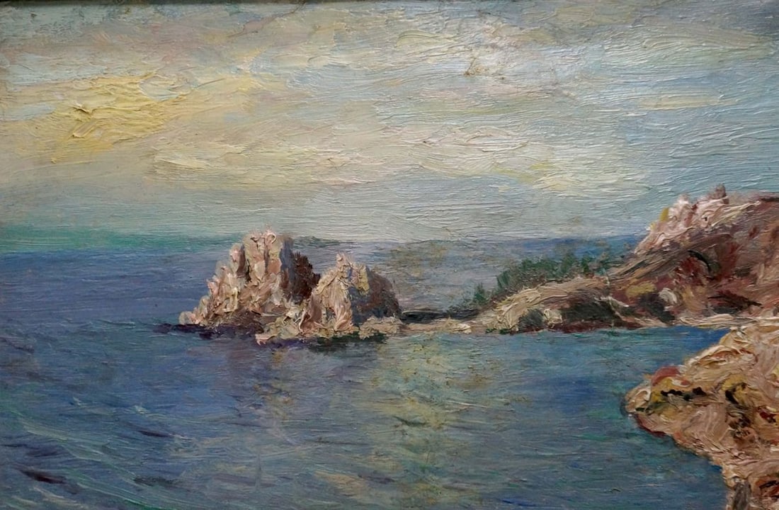 Oil painting Shore landscape - 3