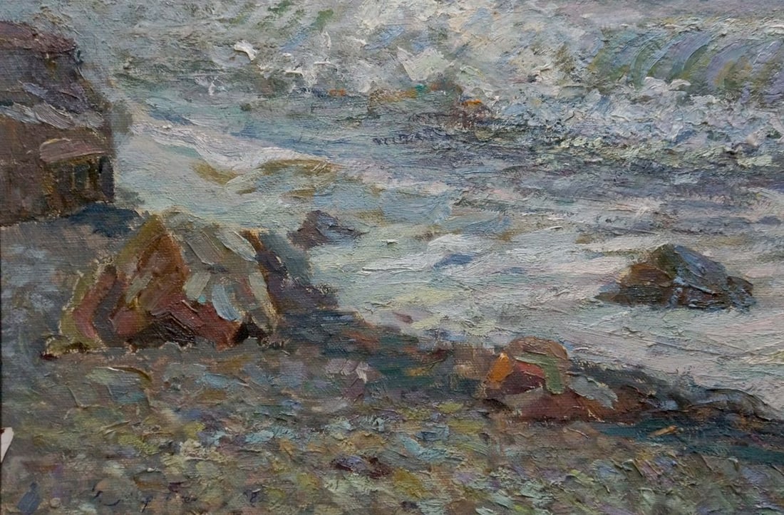 Oil painting Raging sea Suponin Petr Mikhailovich - 2