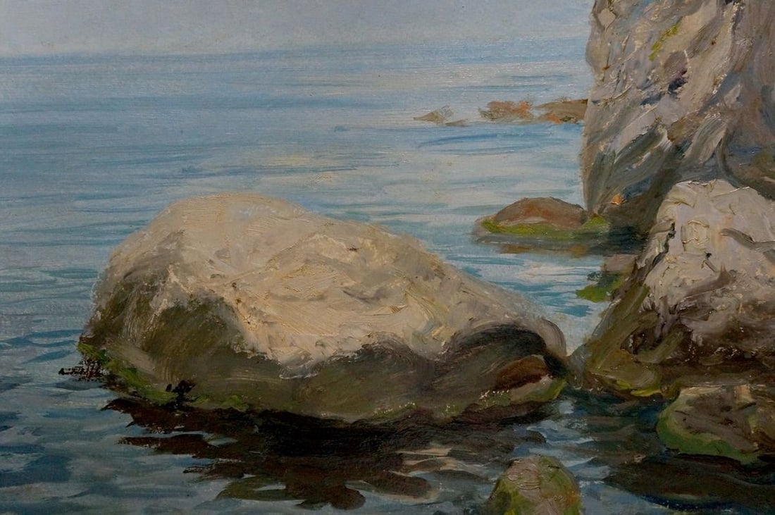 Oil painting Shore landscape - 6