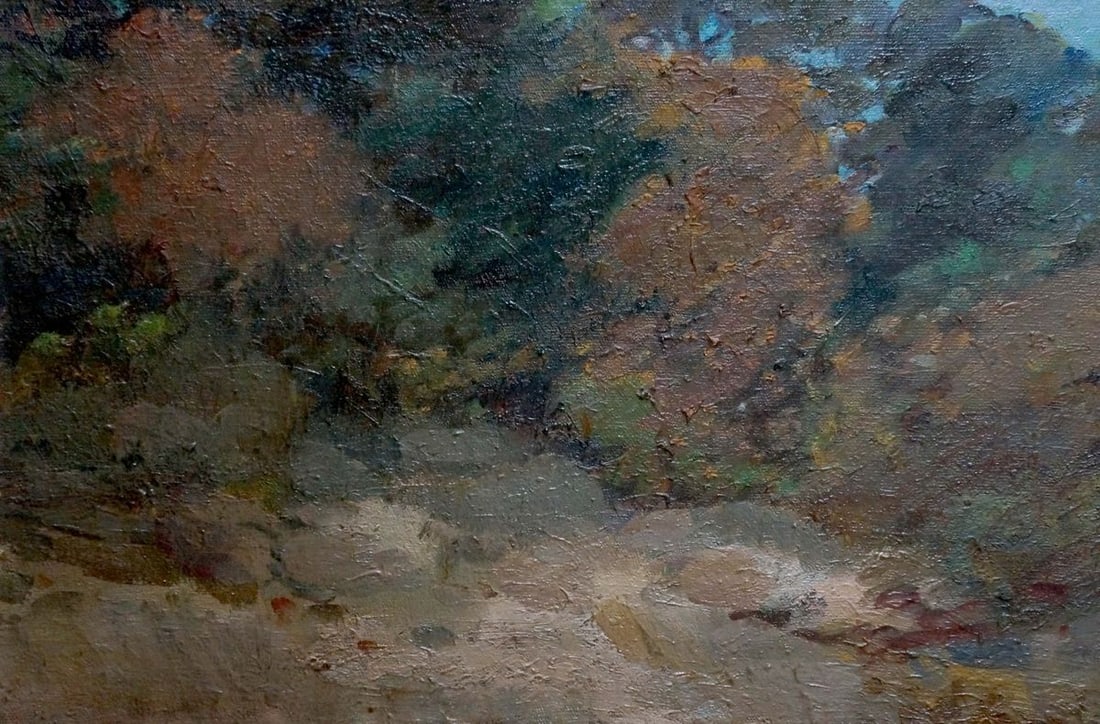 Oil painting Fog landscape Kisel Ivan Gordeevich - 2