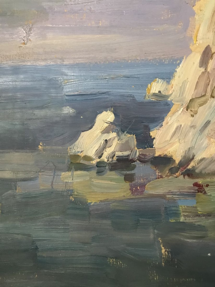 Oil painting Rocky coast Unknown artist - 7