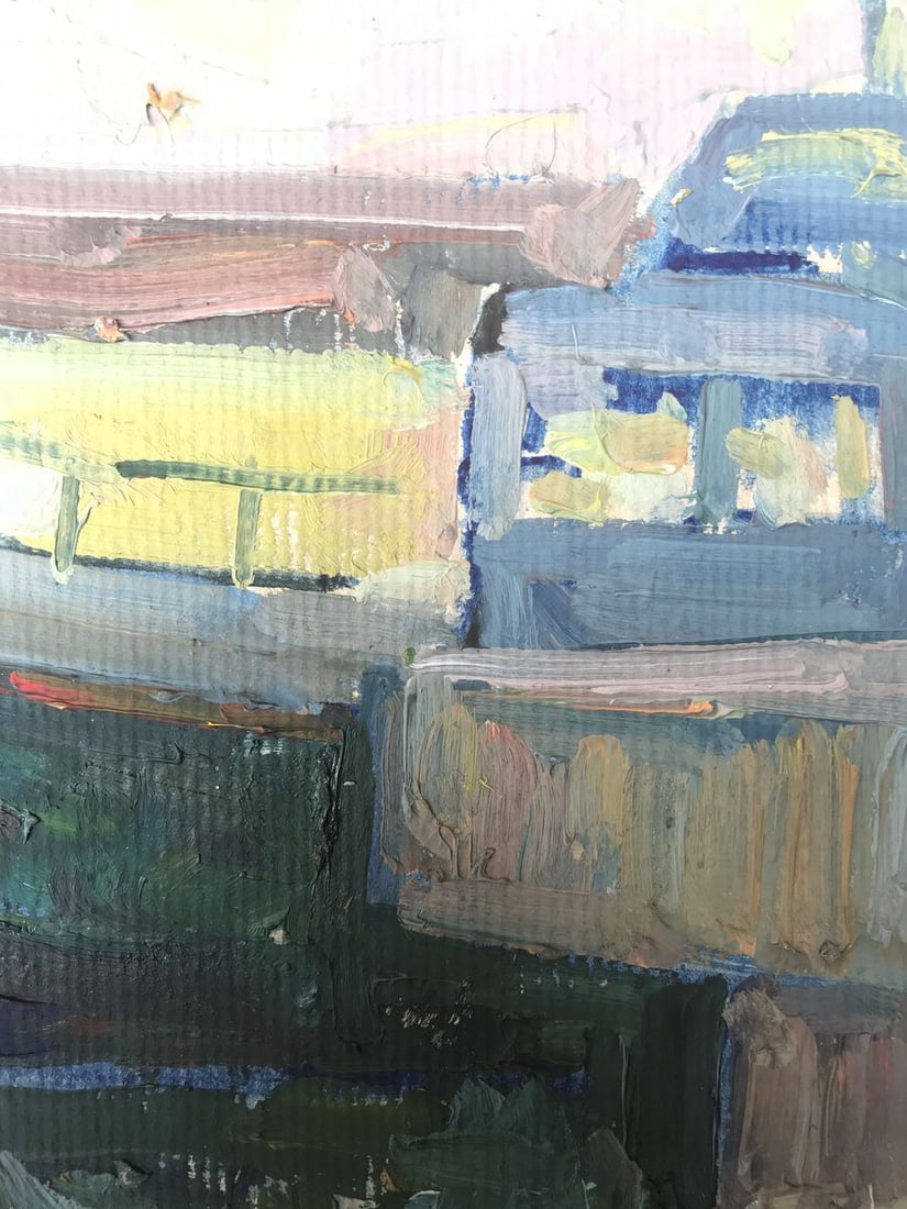 Oil painting Dawn in the sea Peter Tovpev - 7
