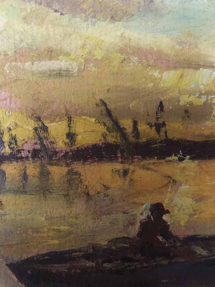 Oil painting Bright sunset Unknown artist - 5