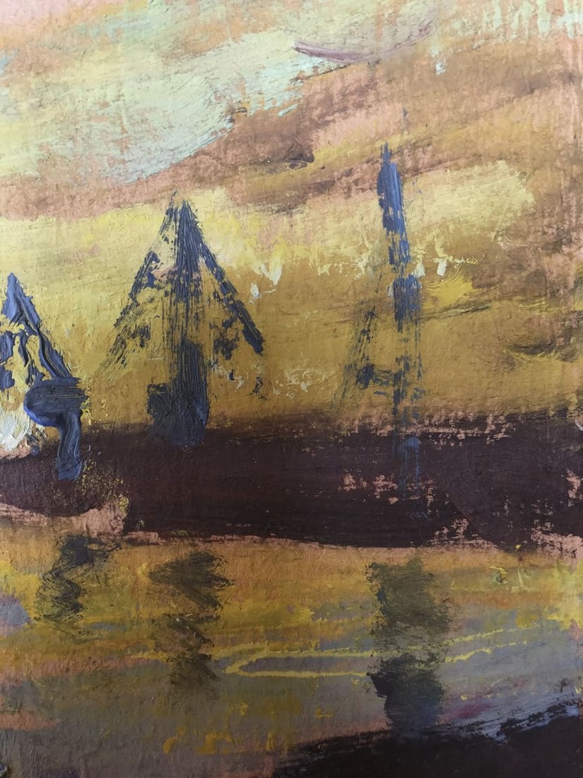 Oil painting Bright sunset Unknown artist - 8