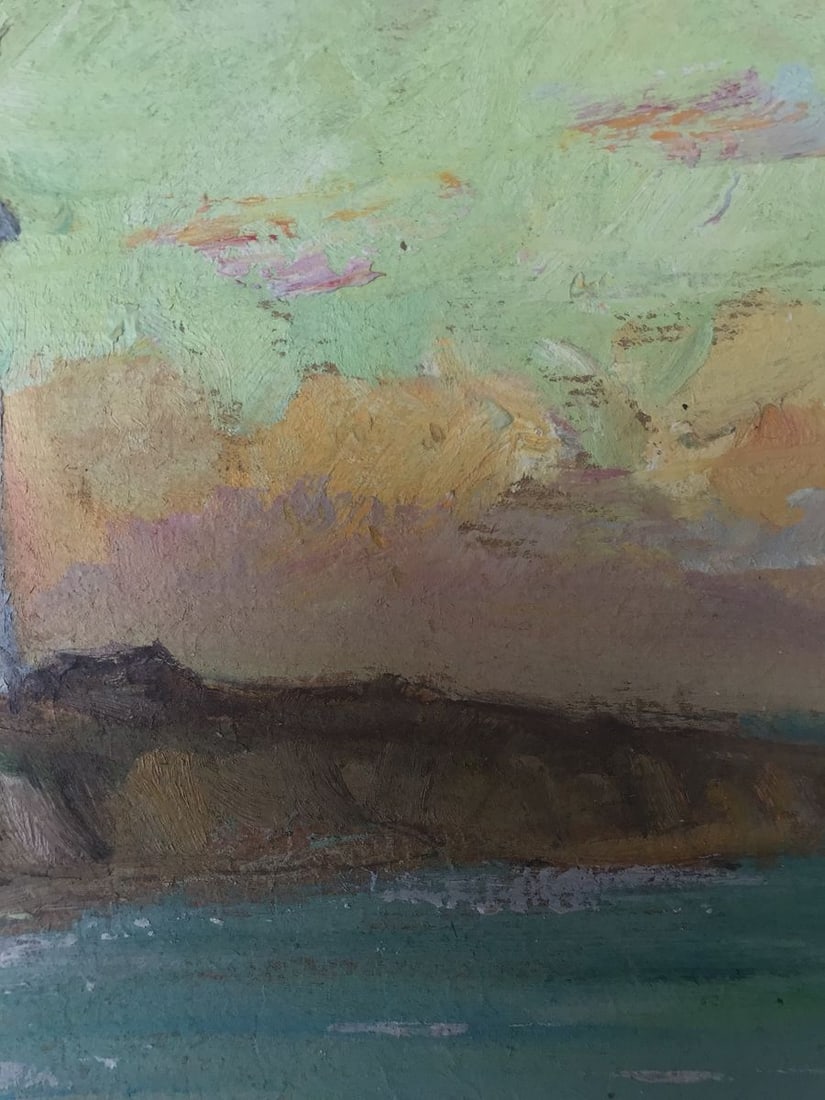 Oil painting Evening near the lighthouse Wihyrovskii Victor - 6