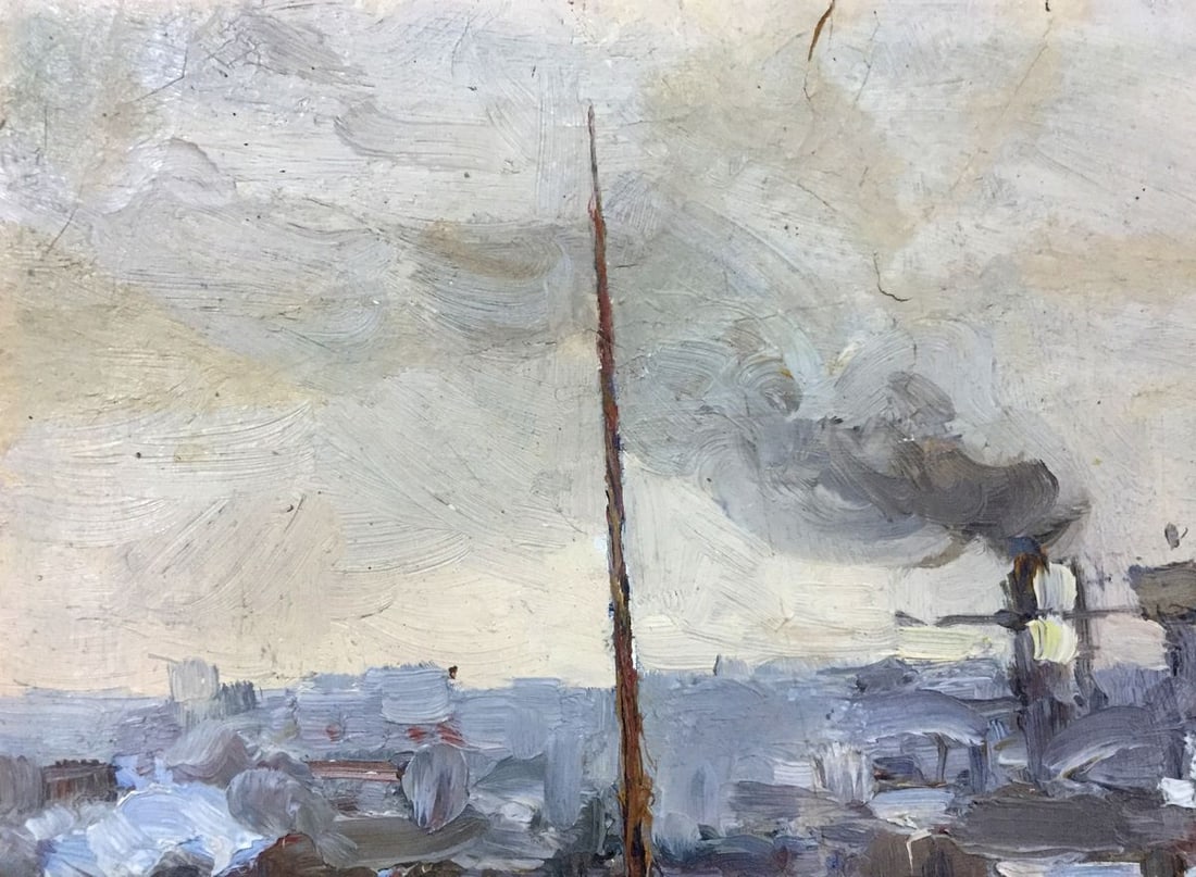 Oil painting Boat port Novikovsky Vladimir Ogeevich - 5