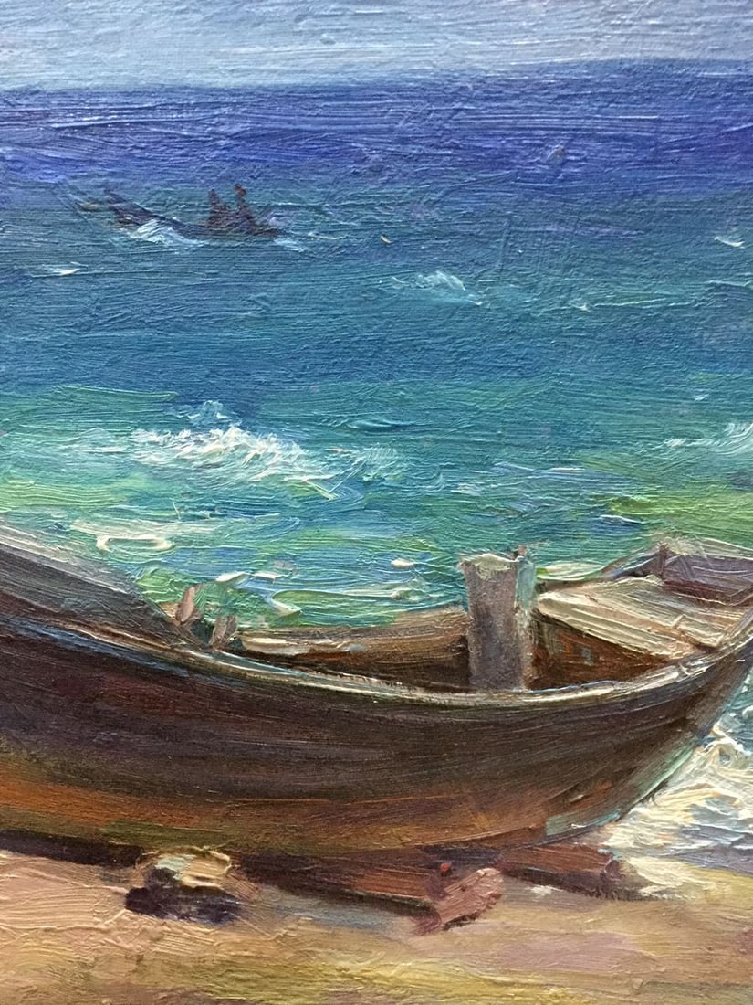 Oil painting Fishing boats Bozhenko Vasily Artemievich - 4