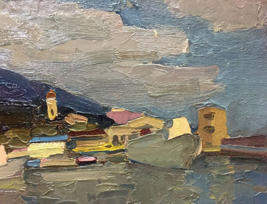 Oil painting Ship port Karelin Vyacheslav - 5