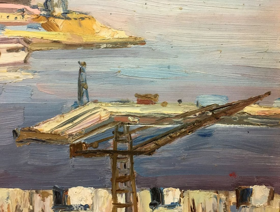 Oil painting Ship port Stolyarenko Petr Kuzmich - 4