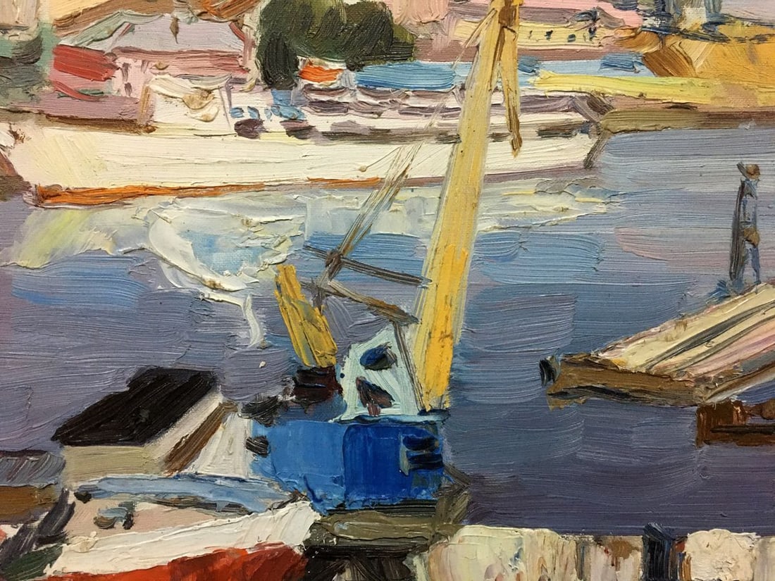 Oil painting Ship port Stolyarenko Petr Kuzmich - 5
