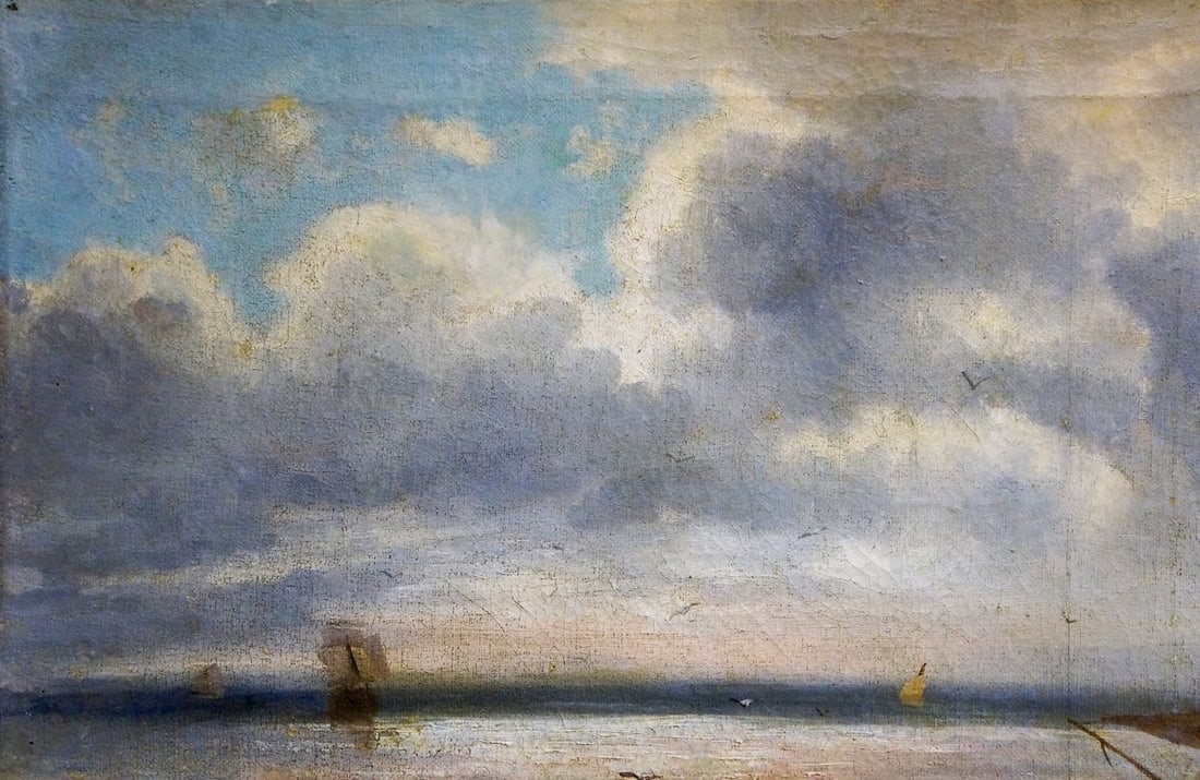 Oil painting Ship at sea - 3