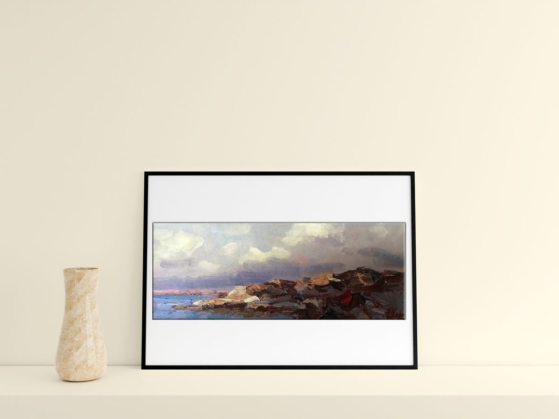 Oil painting Rocky coast Alexander Nikolaevich Cherednichenko - 3