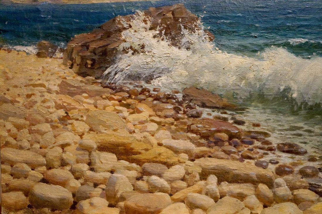 Oil painting Sea shore Osipov A. N. - 2