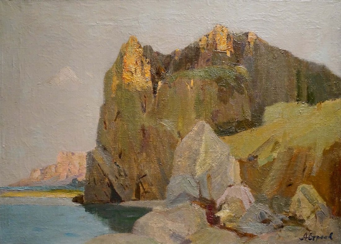 Oil painting Morning in Castropol Strelov Arkady Efimovich: Title: Oil painting Morning in Castropol Strelov Arkady Efimovich Description: No.Verne 229 *** ABOUT THIS PAINTING *** * TITLE: "Morning in Castropol" * ARTISTS: Strelov Arkady Efimovich * SIZE: 50x7