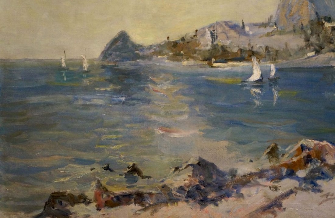 Oil painting Tourist town Alexander Ferber - 2