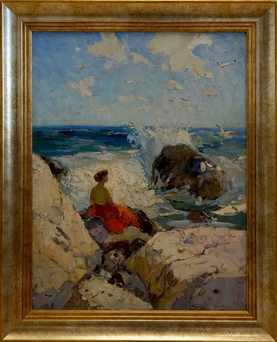 Oil painting Yalta Yarovoy Stepan Kalinovich: Title: Oil painting Yalta Yarovoy Stepan Kalinovich Description: No.Verne 280 *** ABOUT THIS PAINTING *** * TITLE: "Yalta" * ARTISTS: Yarovoy Stepan Kalinovich * SIZE: 66x86 cm/25.98x33.85 inches' *