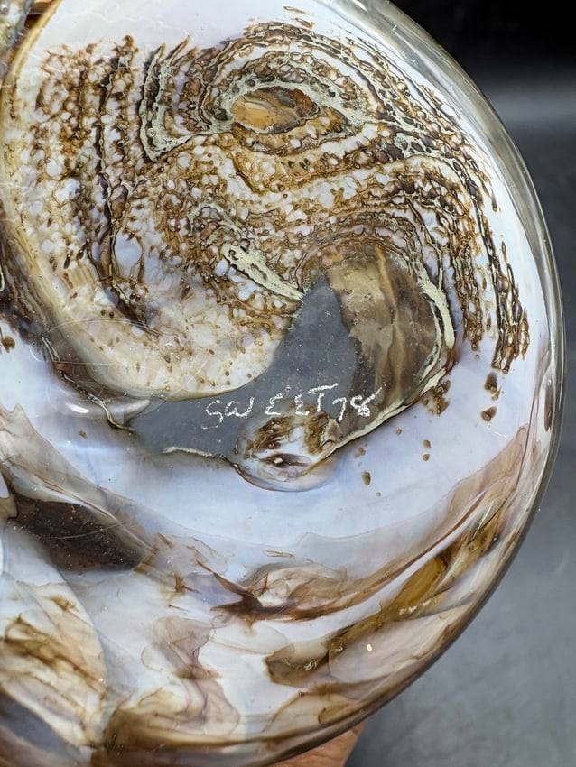 Early Doug Sweet Signed Studio Art Glass Vase, Dated 1978 - 4
