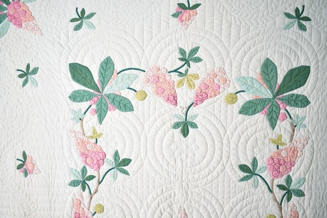 30's "Buckeye Tree" Applique Quilt - 10