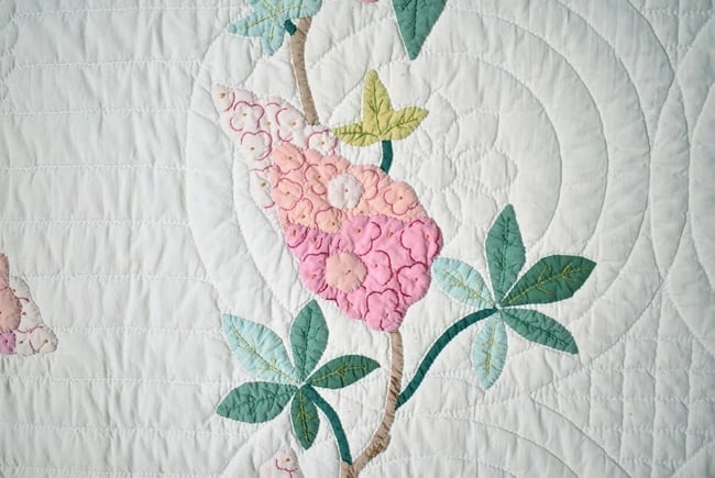 30's "Buckeye Tree" Applique Quilt - 14