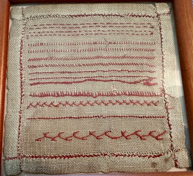 19th Century Needlework Practice Piece - 2
