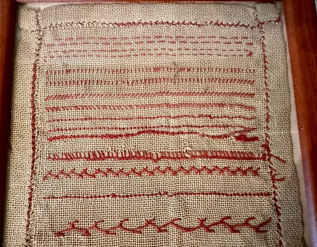 19th Century Needlework Practice Piece - 3