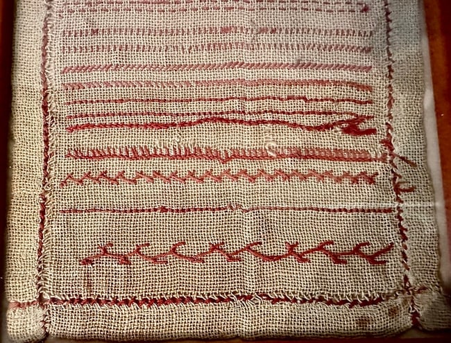 19th Century Needlework Practice Piece - 4