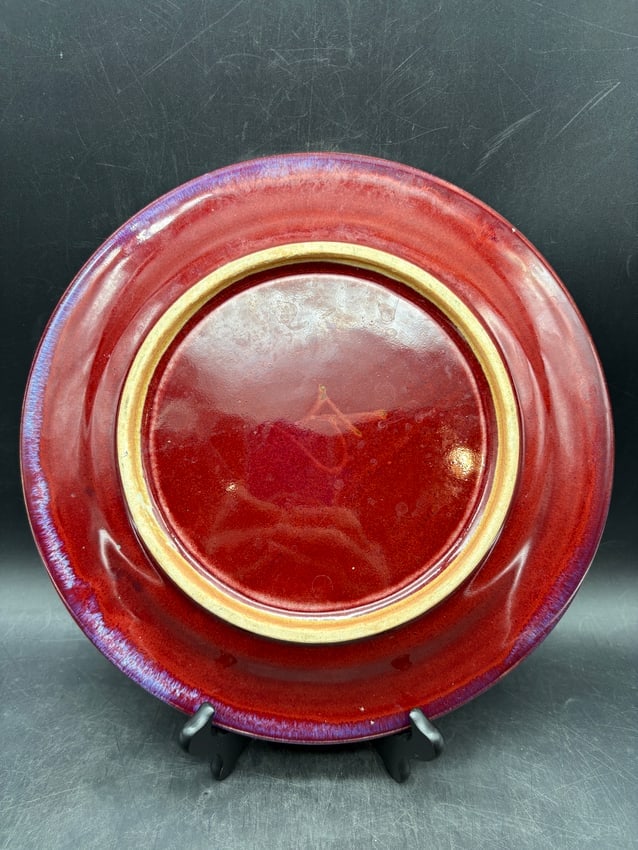 Beautiful Artist Signed Art Pottery Charger Plate - 2