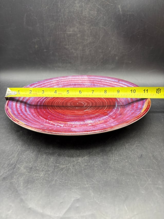Beautiful Artist Signed Art Pottery Charger Plate - 5