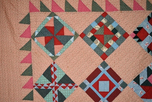 1920's Mennonite Sampler Quilt - 8