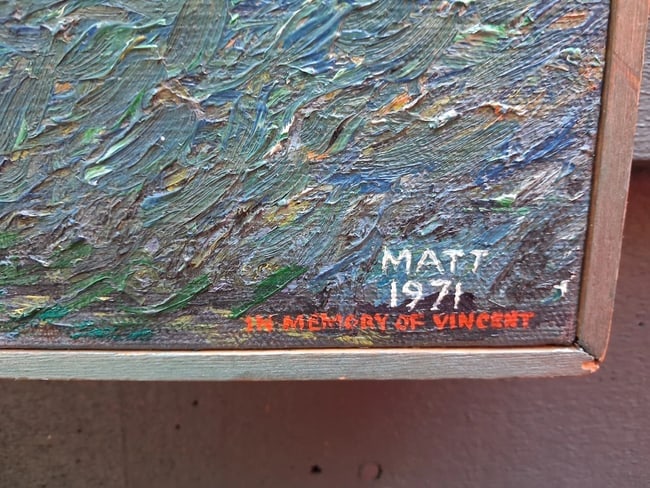 oil painting 1971 in the style of VincentVan Gogh By MATT STARRY NIGHT - 3