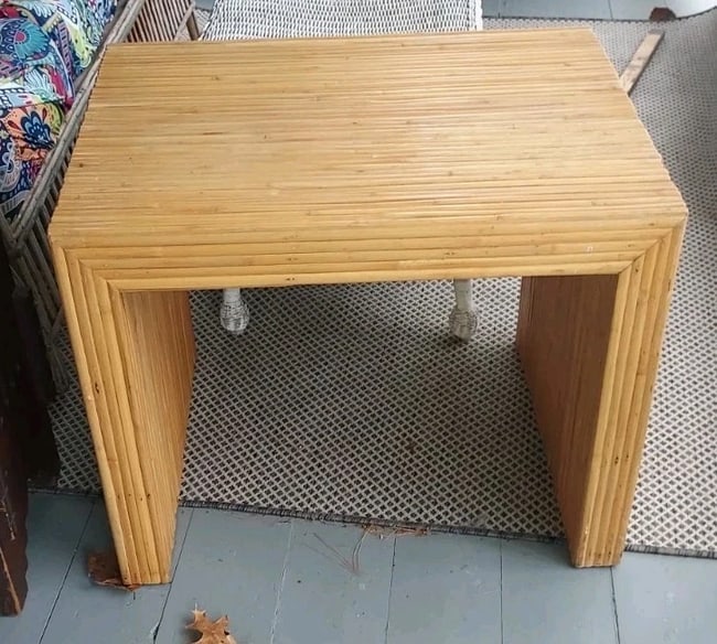 Mid Century Modern Split Reed Boco End Or Coffee Table: Hard to find piece in excellent condition. Measures 27 wide x 21 x 22" . Shipping: Domestic: Flat-rate of $95.00 to anywhere within the contiguous U.S. International: Foreign shipping rates are