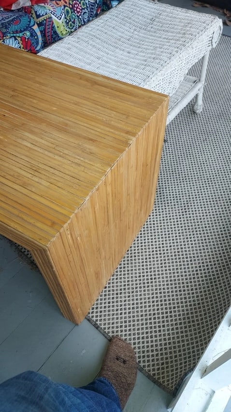 Mid Century Modern Split Reed Boco End Or Coffee Table - 2