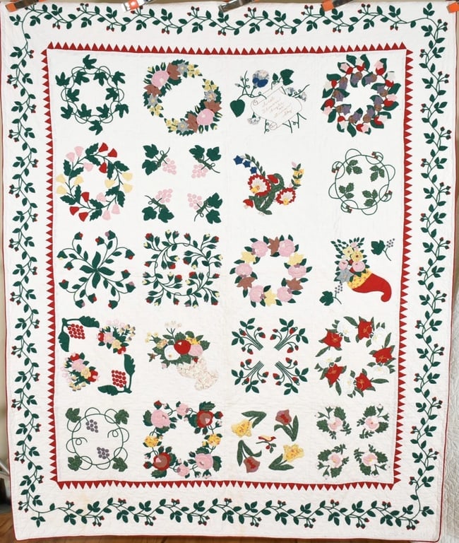 "The Bride's Quilt" Album Applique (1 of 14)