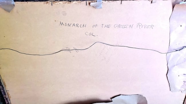 1920 Western Painting Monarch Of Green River Colorado 24 x 36 " - 2