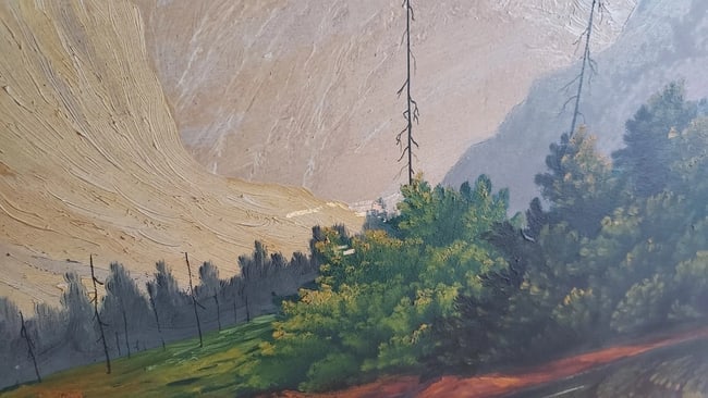 1920 Western Painting Monarch Of Green River Colorado 24 x 36 " - 4