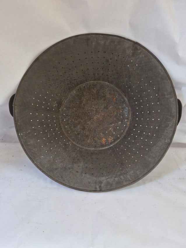 Early sheet tin colander - 3
