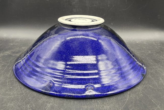 Matthew Patton Studio Art Pottery Bowl Orcas Island Signed 11" Wall Art - 3
