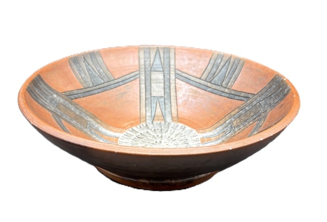 Studio Art Pottery Bowl Artist Signed - 2