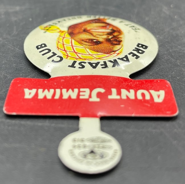 1950's Aunt Jemima Pancake Breakfast Club Bend Back Button NOS - 5