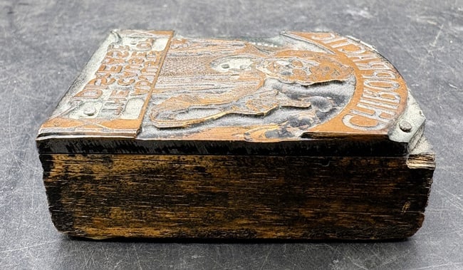 CHIROPRACTIC ADJUSTS THE CAUSE OF DIS-EASE Vintage Printer Block - 5