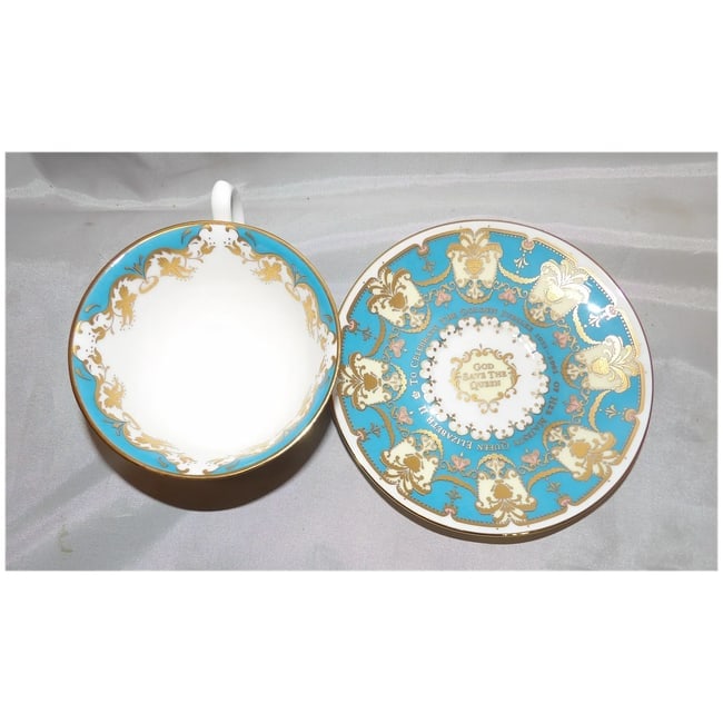 Royal Collection Bone China Cabinet Cup & Saucer Golden Jubilee of Queen Victoria - 6