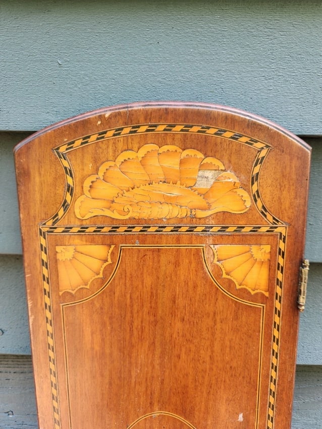 19th Century Inlaid Wood Conch Shell Door Panel Marquetry - 3