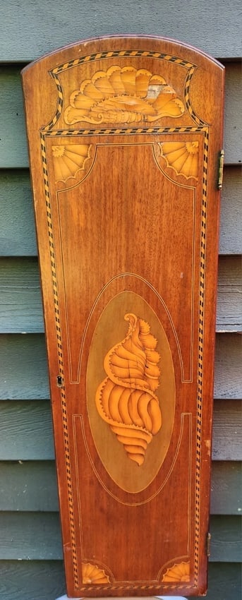 19th Century Inlaid Wood Conch Shell Door Panel Marquetry - 7