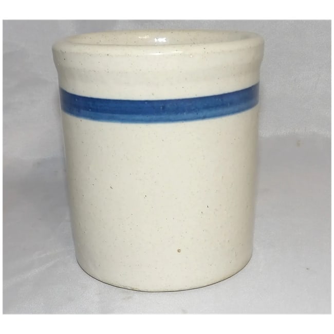 Heavy Crock Jar with Blue Band - 2